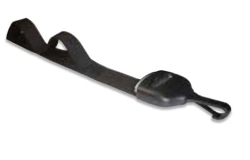 F17727 – IMMI Tie Down Strap, Fishing Rod 30 Inch To 65 Inch Length Vinyl Coated J Hook On Both Ends Black Polyester ...